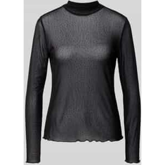 Shirt met lange mouwen in semi-transparant design, model 'ISKA'