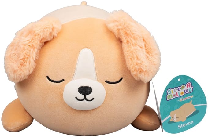 Squishmallows - Medium Plush (Stevon - Golden Retriever - Sleepamallows) - 25cm Plush