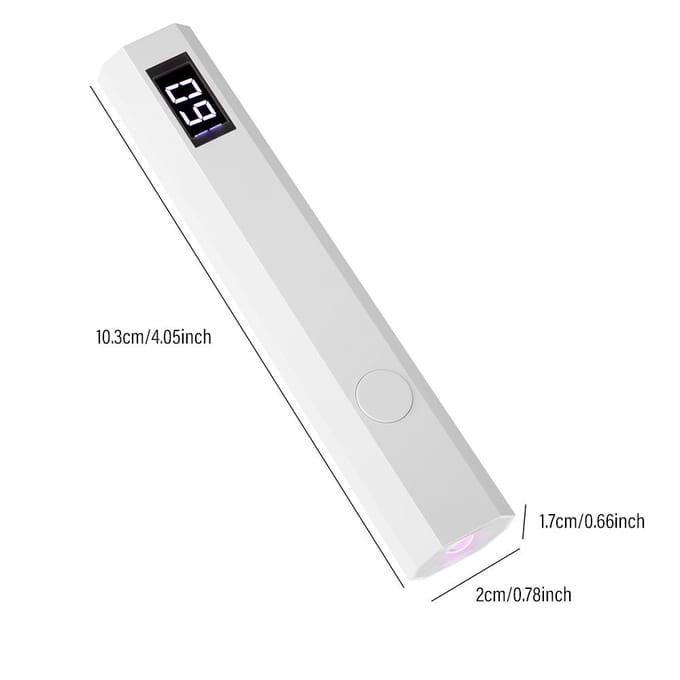 Draagbare Handheld Mini Nagellamp Voor Gel Polish Sneldrogend Zaklamp Pen USB Nagel Droogmachine UV LED Nagellamp wit