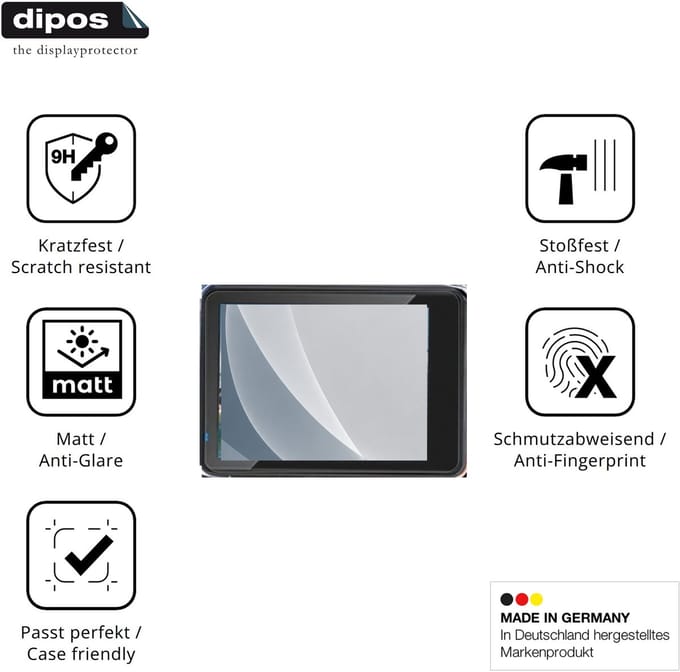 dipos – 2x Matte Pantserfolie geschikt voor Nvgfelis N300 | 9H Screenprotector