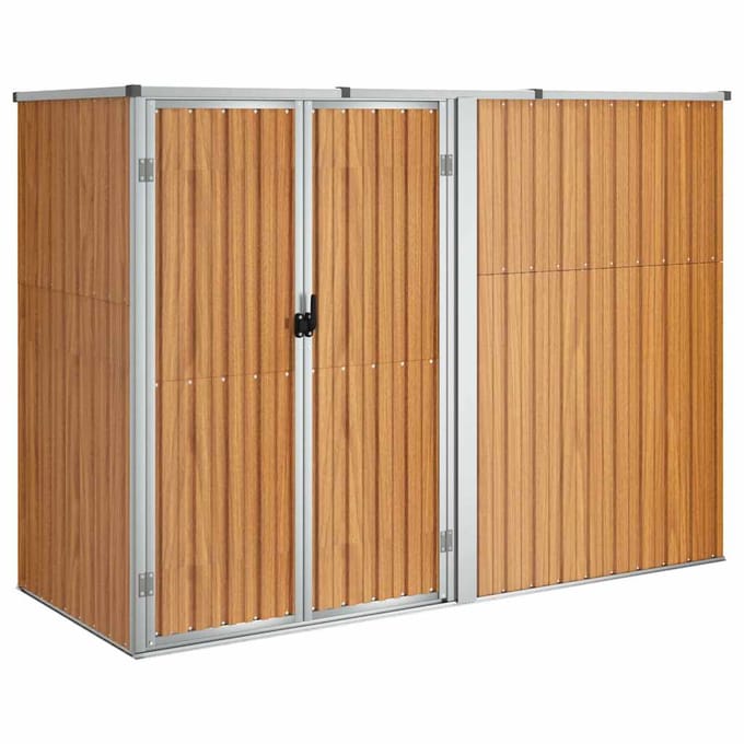 vidaXL - Tuinschuur - 225x89x161 - cm - gegalvaniseerd - staal - bruin