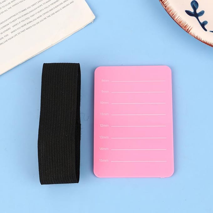Showbord voor nepwimpers Handplaat voor wimperextensies Wimpershouder Palet voor wimperextensies met Verstelbare Polsband pink