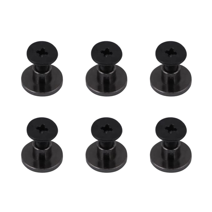 20 sets Messing Platte Kop Riem Klinknagels Schroef voor Bagage Leerbewerking (5 mm) gray
