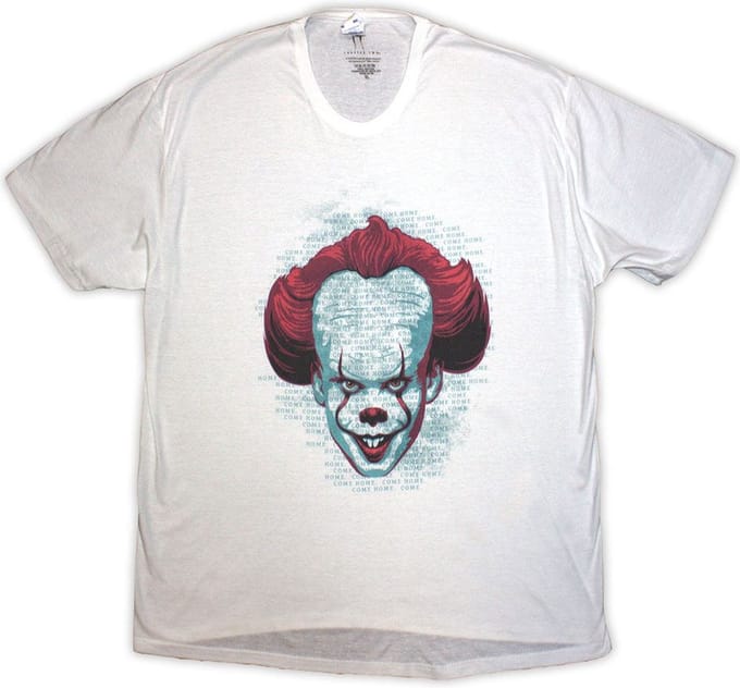 It - Pennywise Come Home Heren Tshirt - M - Wit
