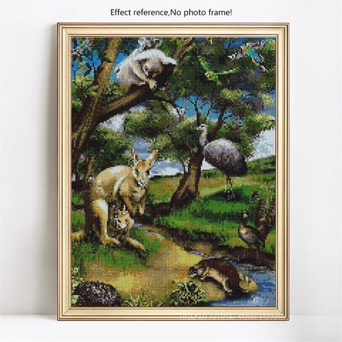 Diamant schilderij diamant borduurwerk dier 5D DIY volledige ronde kruissteek 20X30CM black