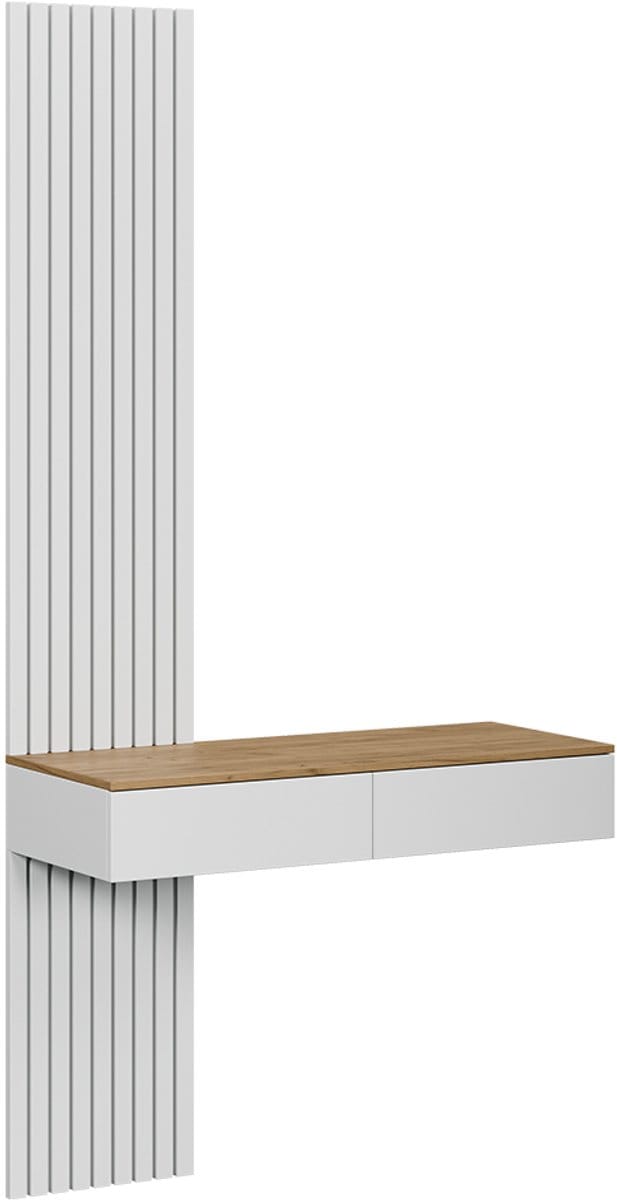 Vicco Melina Kaptafel – 100 cm met 2 lades Wit/eiken