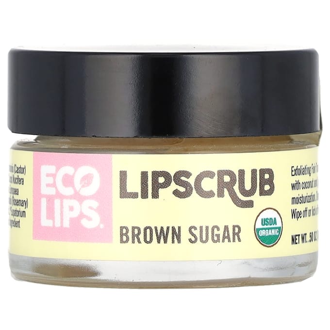 Eco Lips, lip scrub, brown sugar, 0.5 oz (14.2 g) gray