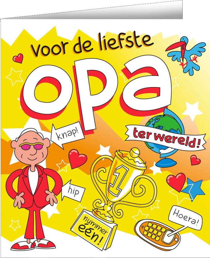 Wenskaarten - Opa cartoon