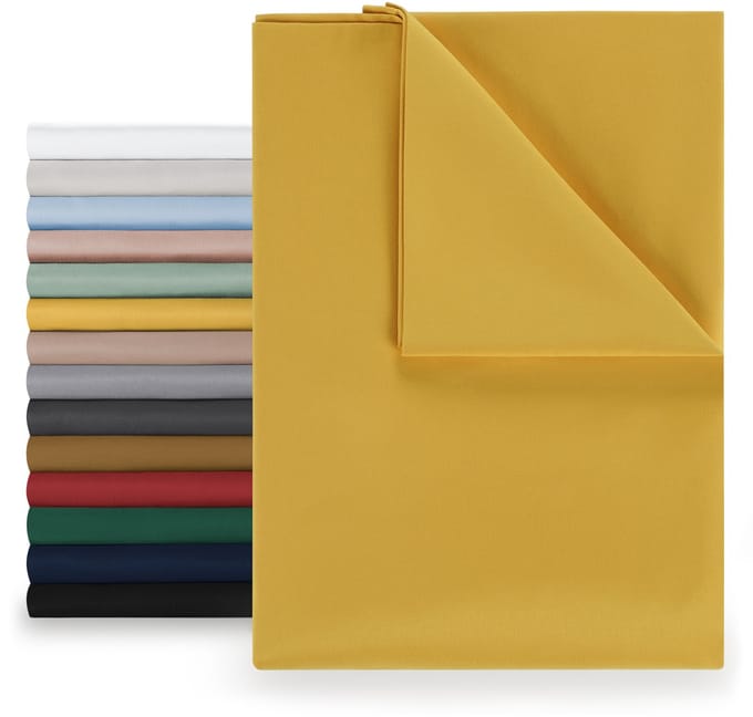 Blumtal Basic Bedlaken Microvezel - 220 x 275 cm - Spicy Mustard - hoeslaken zonder elastiek