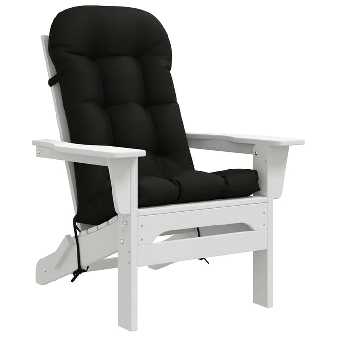 vidaXL - Kussen - voor - Adirondack-stoel - PUTTEN - 100% - Polyester - Zwart