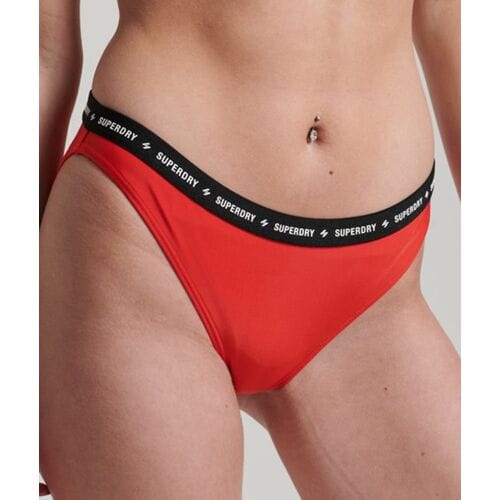Superdry Code Micro Elastisch Bikinibroekje Rood Grootte: 42