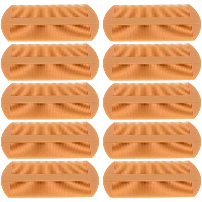 10 stuks luizenkammen dubbelzijdige luizenverwijderaar vintage plastic kam haarverzorgingskam beige