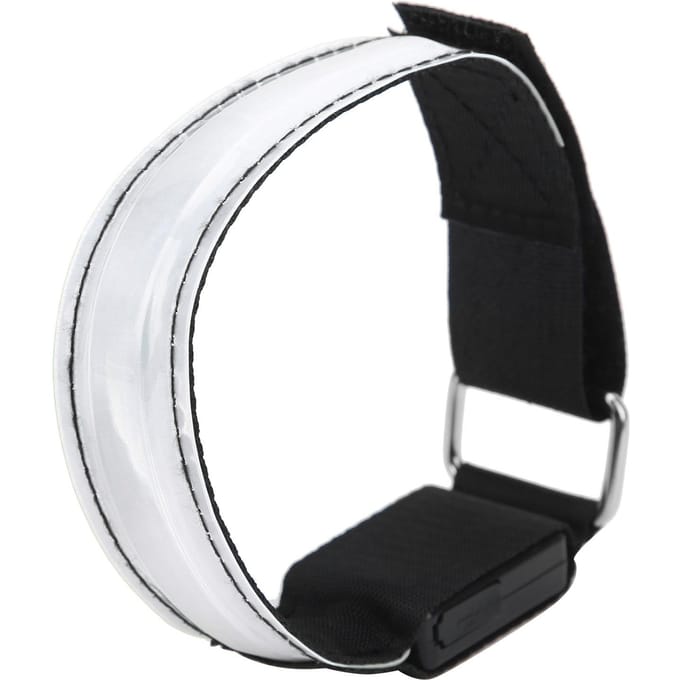 Outdoor Nachtloop Armband Licht met LED Oplaadbaar Roosterlicht Reflecterende RoosterbandWit wit