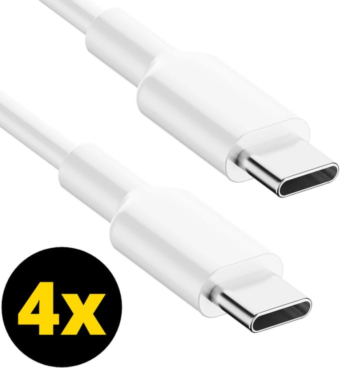 ThunderGold 4x USB C kabel 60W - USB C naar USB C - USB-C kabels - USB C kabel naar USB C - Oplaadkabel USB C - USBC kabel - Universeel - 1 Meter