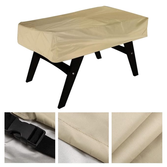 142x132x38cm Waterdichte Tafelhoes Biljart Stofdicht Beschermhoes Meubelaccessoires Beige beige