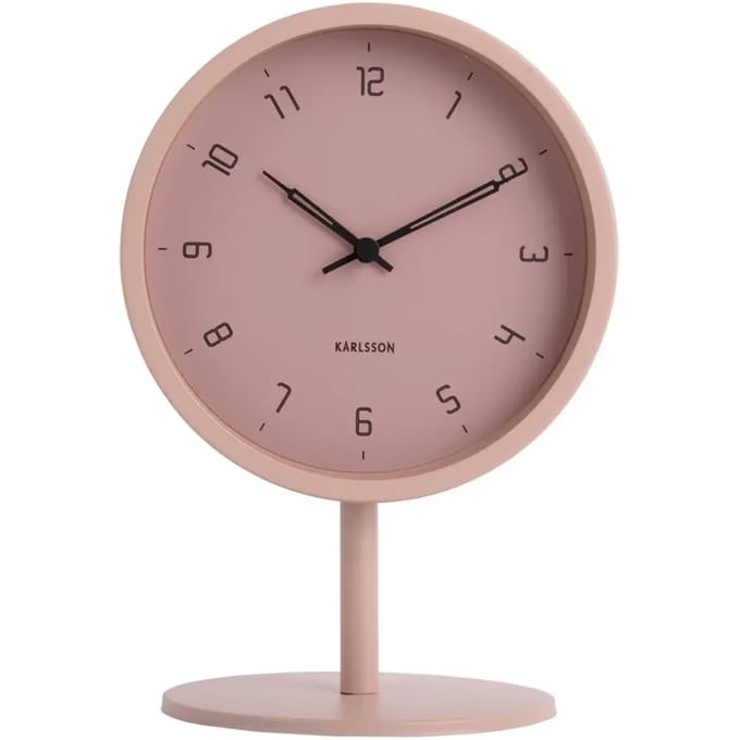 Karlsson Tafelklok Stark - Roze - Ø15cm - Modern