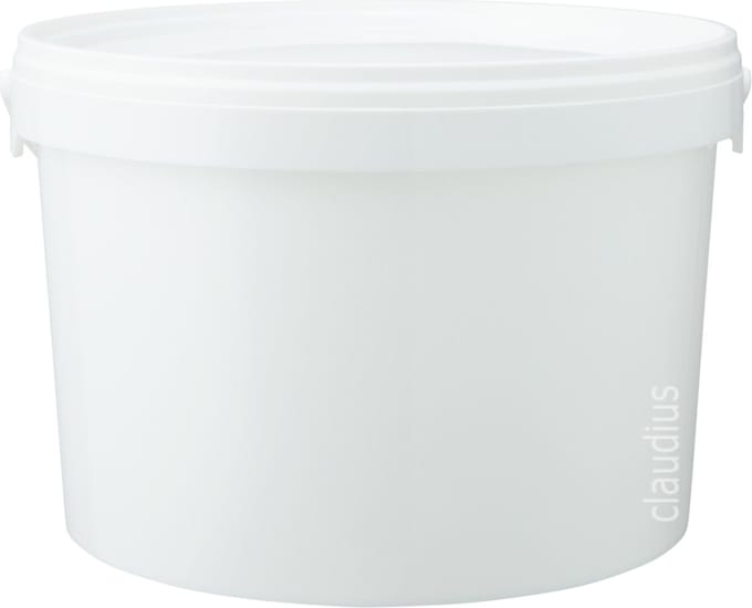 Lege Plastic emmer 5 liter wit met deksel