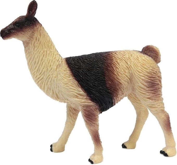 PIA Soft Toys - Bruine plastic lama Speelfiguur - 9 cm