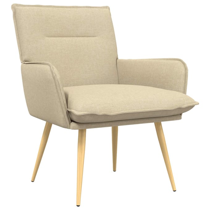 vidaXL - Fauteuil - Crèmekleurig - Stof