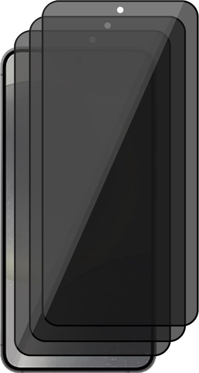 Privacy Screenprotector geschikt voor Samsung Galaxy S24 - 3x Volledig Dekkend Glas Screen Protector