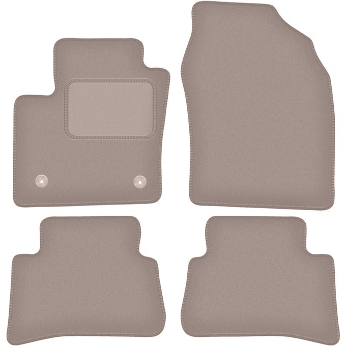 Beige velours vloermatten voor: Toyota C-HR crossover (2016-)