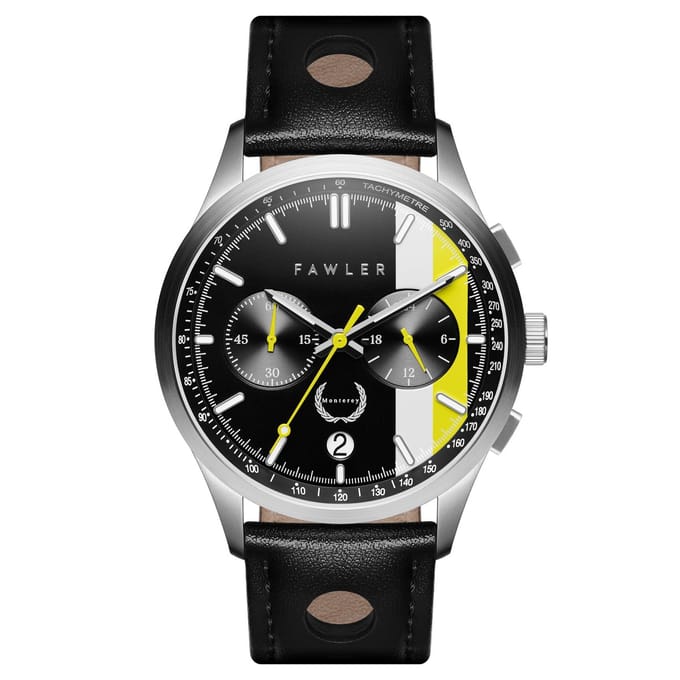 Monterey | Wit en Geel Racehorloge