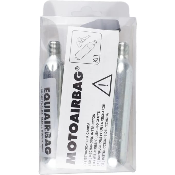 Vervangingset met 3 cartridges koolstofdioxide Equiairbag