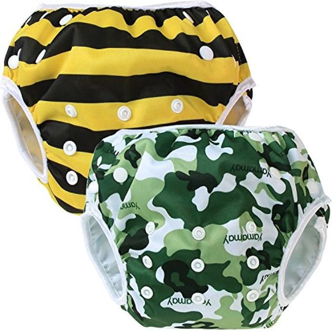 Herbruikbare zwemluier voor baby's - 2-pack, comfortabel, verstelbaar en wasbaar