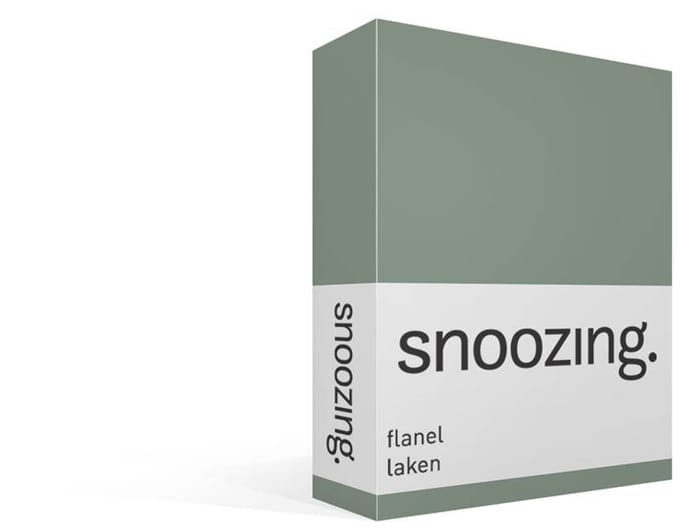 Snoozing flanel laken - 280x300 cm - Extra breed - Groen