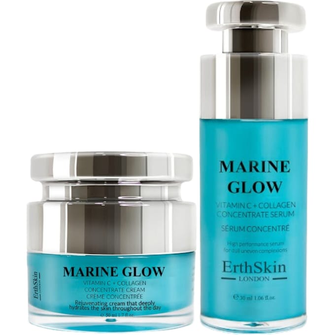 Marine Glow Vitamine C + Collageen Concentraat Serum 30ml + Marine Glow + Vitamine C Concentraat Crème 50ml