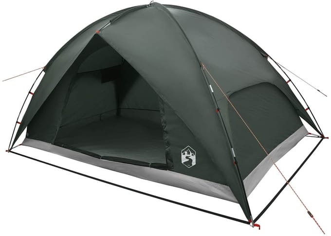 vidaXL - Campingtent - met - waterdichte - regenfly - 5-persoons - Leger - Groen