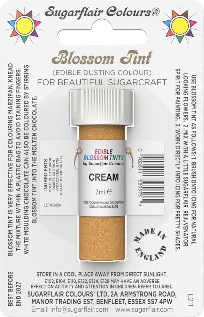 Sugarflair Eetbare Kleurpoeder - Crème - 7ml - Voedingskleurstof