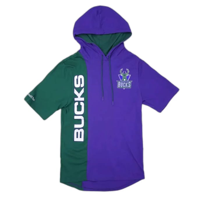 Hoodie met korte mouwen Milwaukee Bucks split
