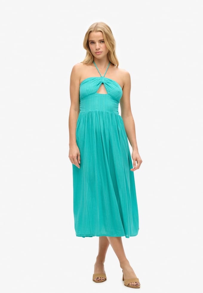 Superdry - Midi-jurk met uitsnijding - Dames - Jurken