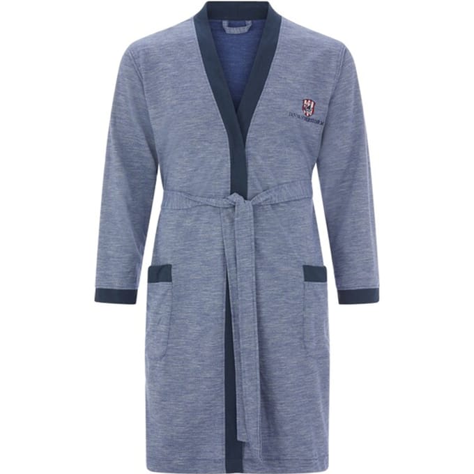 Jan Vanderstorm herren Ochtendjas - 76/78 - blauw - Plus Size