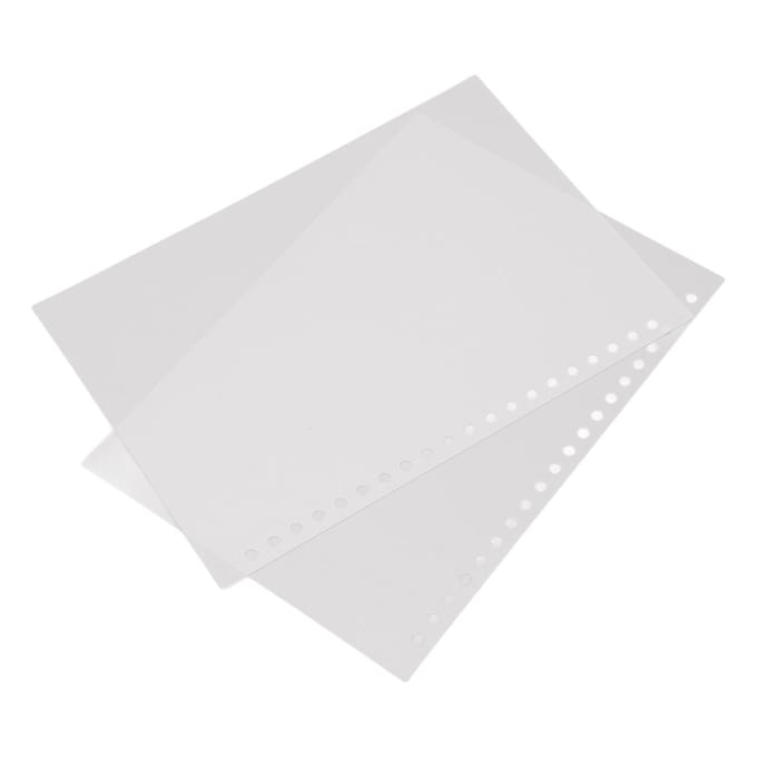 50 Pièces Protège-feuille Couverture de Reliure Papier Mat A5 20 Trous Plastique PP pour Présentation Bleu white