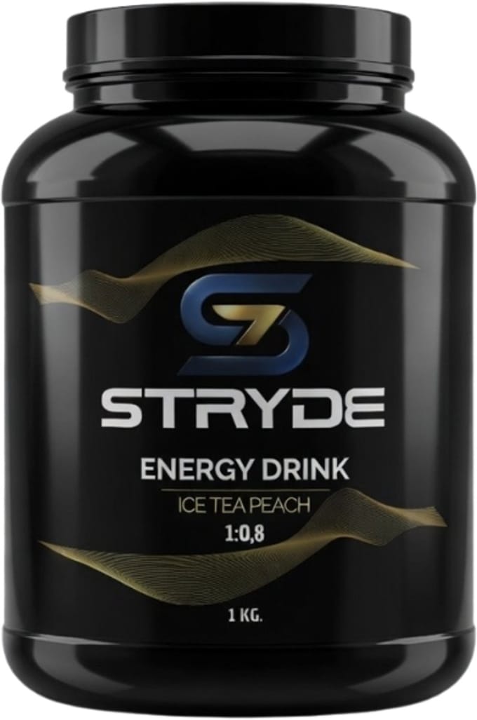 STRYDE Energy Sportdrank 1kg – 54g koolhydraten – 1:0,8 glucose-fructose – Ice Tea Peach