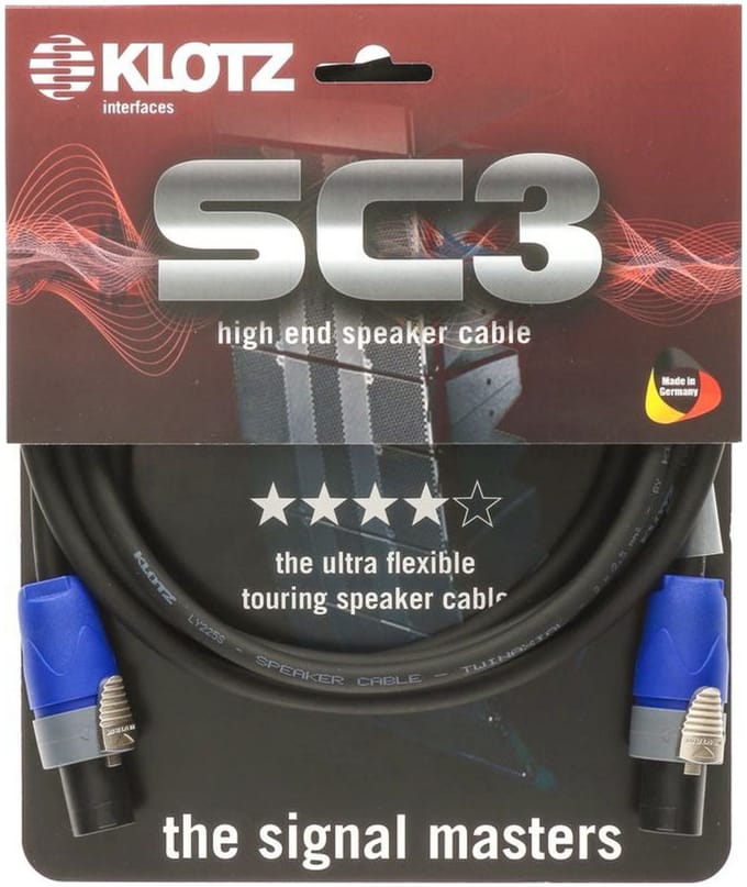 Klotz SC3-02SW Speakerkabel 2 m - Luidsprekerkabel