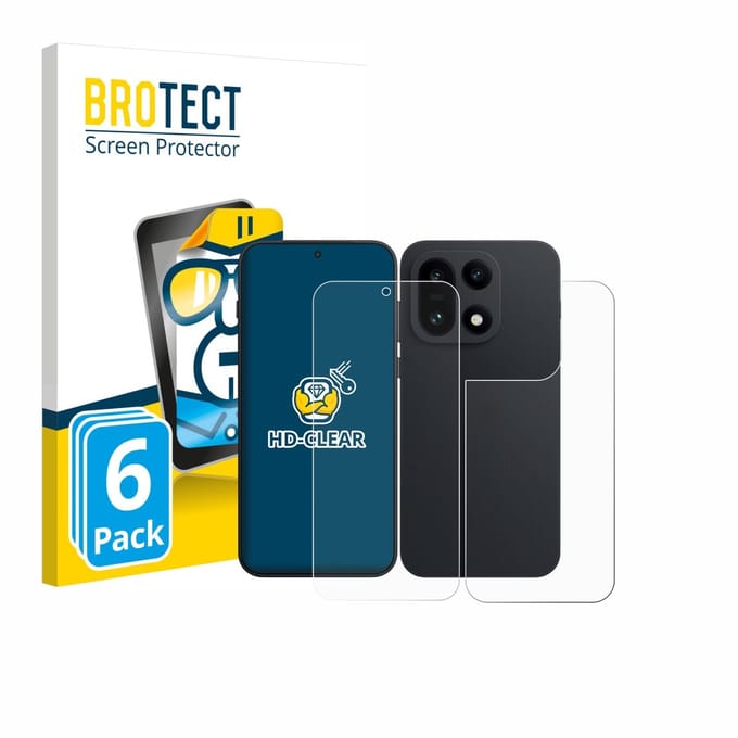 BROTECT - Screenprotector voor OnePlus 15 (Voor+Achter) - Folie Beschermfolie transparant 6 Stuks