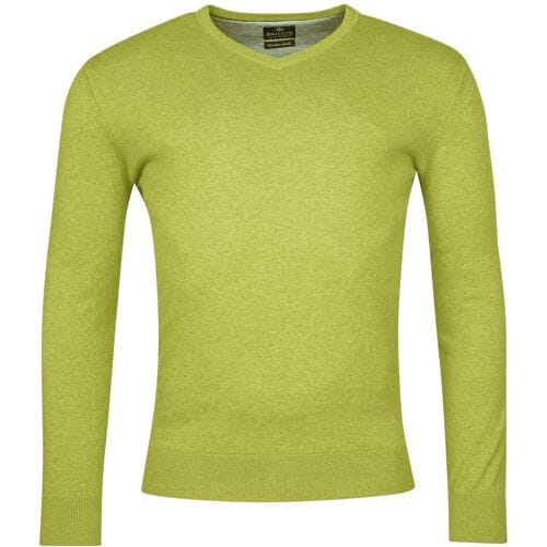 Baileys Trui Uni V-Neck Cotton Single Knit Pastel Lime / male