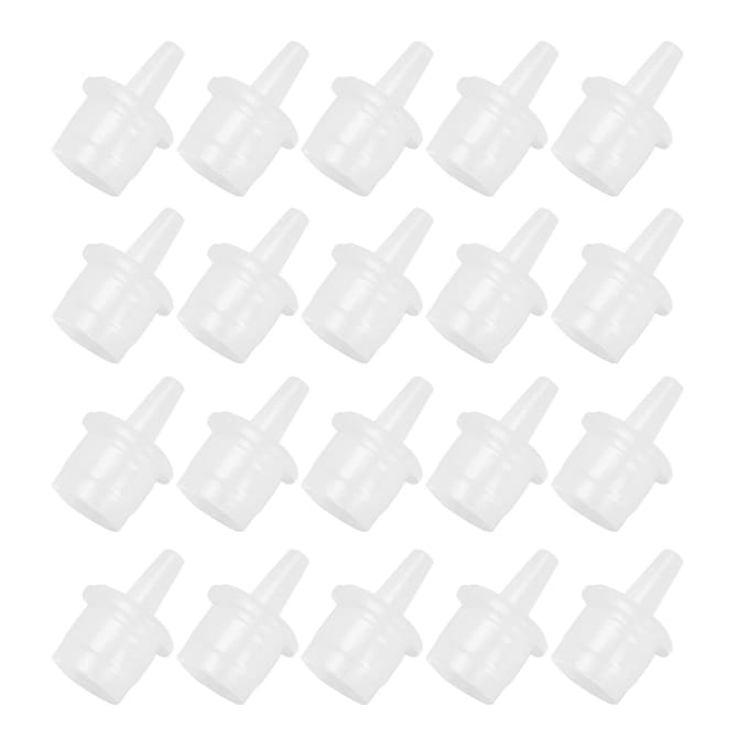20 stuks Wimperverlenging Lijm Mondstuk Nepwimper Enten Lijm Fles Dop white