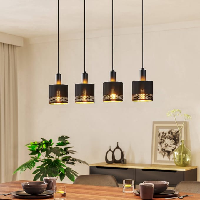 EGLO Esteperra - Hanglamp - E27 - 94 cm - Zwart