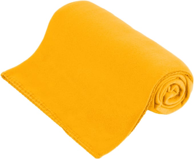Teesa Serie - Polarfleece Deken - 130x150 cm - Geel - Oeko-Tex Gecertificeerd