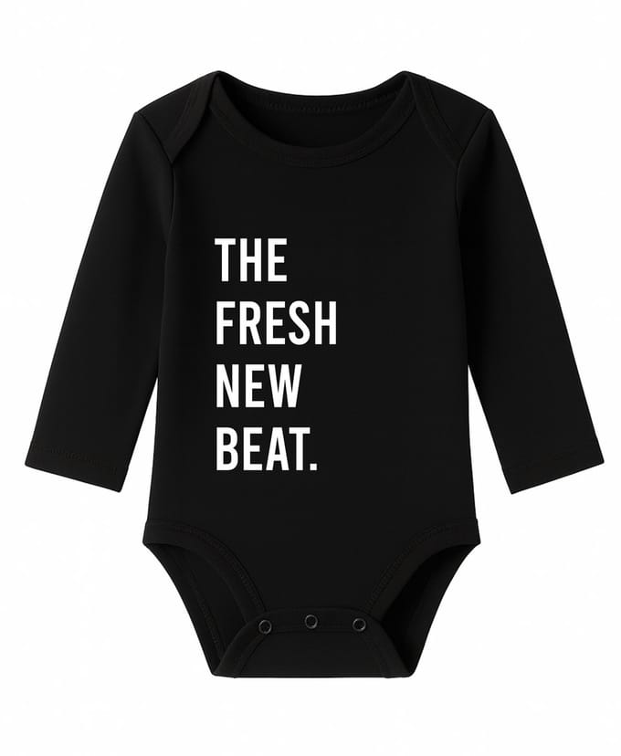 Romper A fresh new beat - zwart - lange mouw