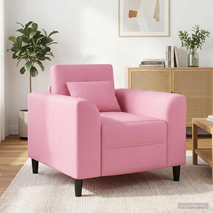 vidaXL - Fauteuil - Roze - Stof