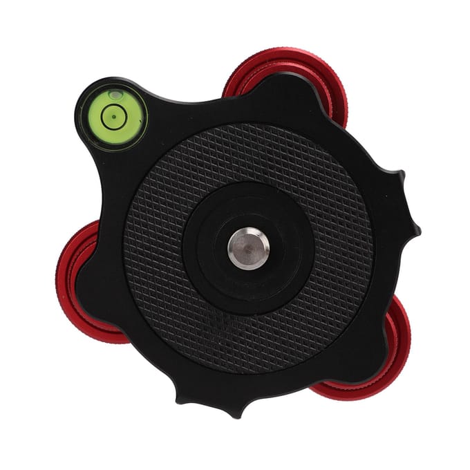 LP?64 Camera Statief Balhoofd Nivellerende Basis Aluminium Drievoudige Wiel Nivelleerder Waterpas black