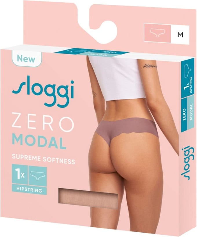 Sloggi Women ZERO Modal 2.0 Hipstring (1-pack) - dames string - bruin - Maat: XS