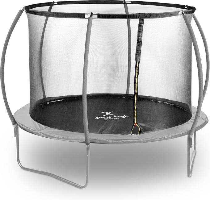Tuintrampoline - Ø 305 x 180 cm - 100 kg - zwart / grijs - Gymrex