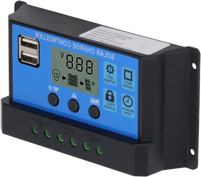 Zonnepaneel Controller - MPPT Lader - Energie Beheer - LCD Display - 100A - Zwart