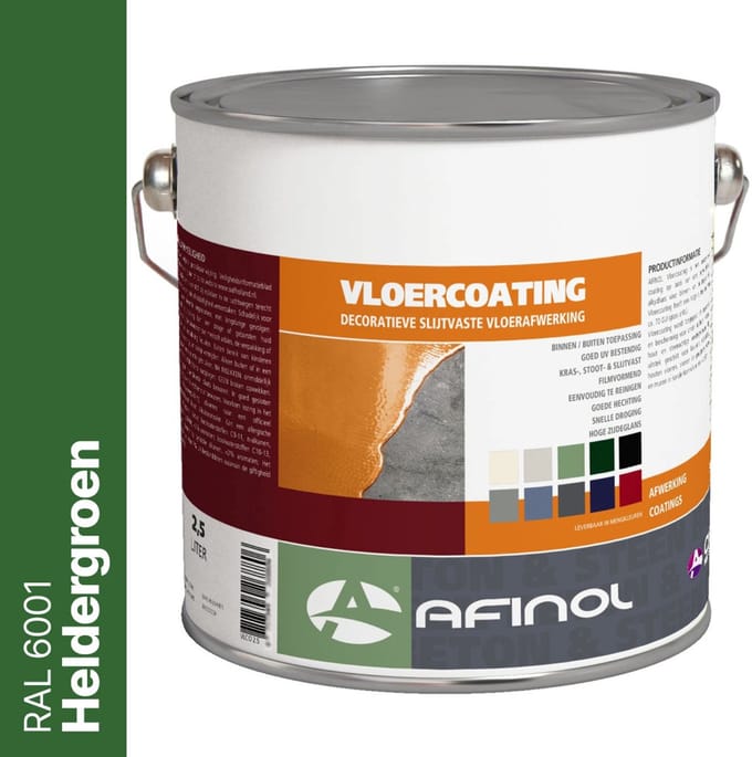 Afinol Vloercoating Heldergroen (RAL 6001) 2,5 liter